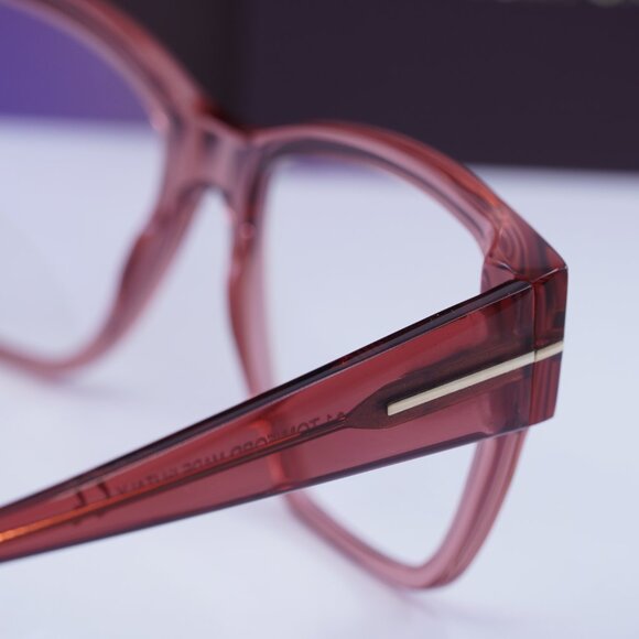 Tom Ford FT5745-B 072 Square Eyeglasses 54mm - Transparent Rose/Blue Light Block - Picture 5 of 10